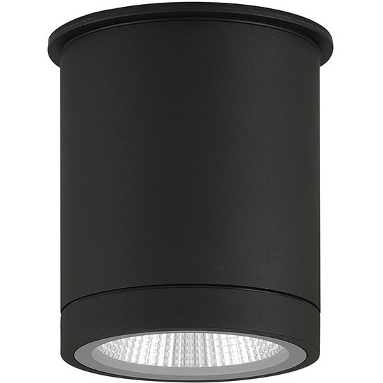 Plaza 100 LED 4.33 inch Black Outdoor Ceiling Mount